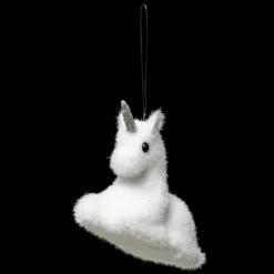 SUSPENSION LICORNE PAILLETTEE ARGENT