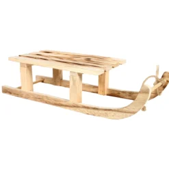 SUSPENSION LUGE EN BOIS VIEILLI 43X15CM