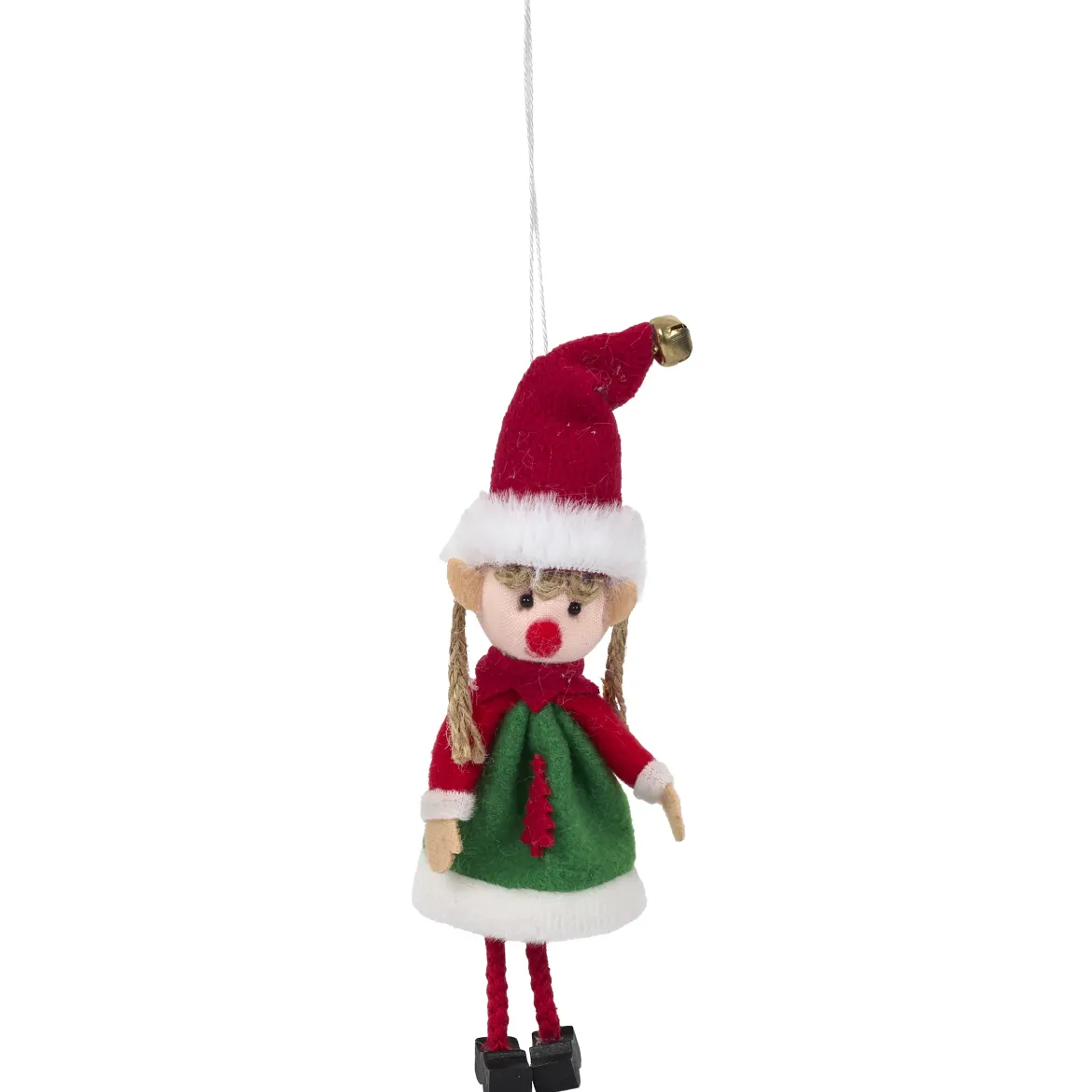SUSPENSION LUTIN FILLE VERT ET ROUGE