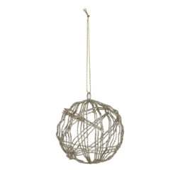 SUSPENSION METAL BOULE OU ETOILE PAILLETTEE