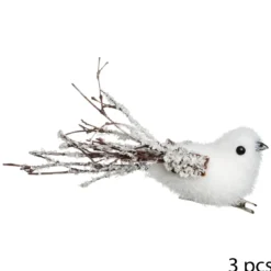 SUSPENSION OISEAU BRANCHE PINCE 16CM X3 PIECES