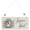 SUSPENSION PANCARTE NOEL AVEC FENETRE 20X9CM