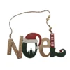 SUSPENSION PANCARTE NOEL VERT ET ROUGE L.22CM