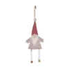 SUSPENSION PERE NOEL CHAPEAU ROSE H.24CM