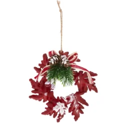 SUSPENSION PLASTIQUE COURONNE FLOCON 10CM