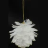 SUSPENSION PLUME BOULE BOUT PERLES