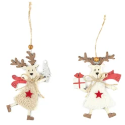 SUSPENSION RENNE NOEL EN PELUCHE