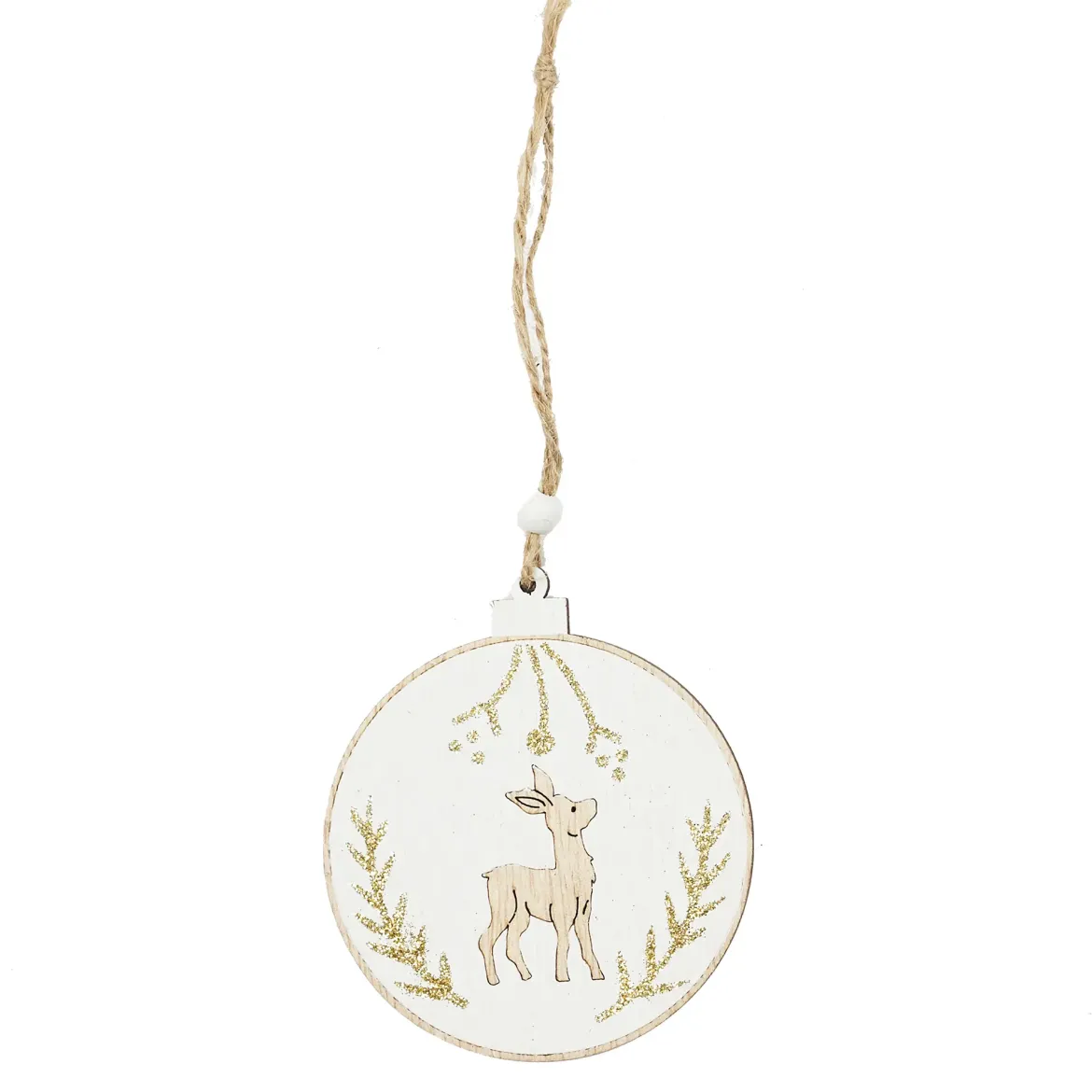 SUSPENSION RONDE EN BOIS BLANC RENNE