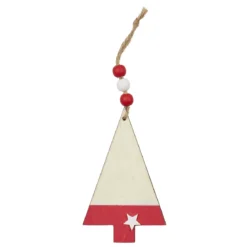 SUSPENSION SAPIN MINIMALISTE ROUGE