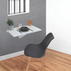 TABLE MURALE PLIANTE BLANC MILA