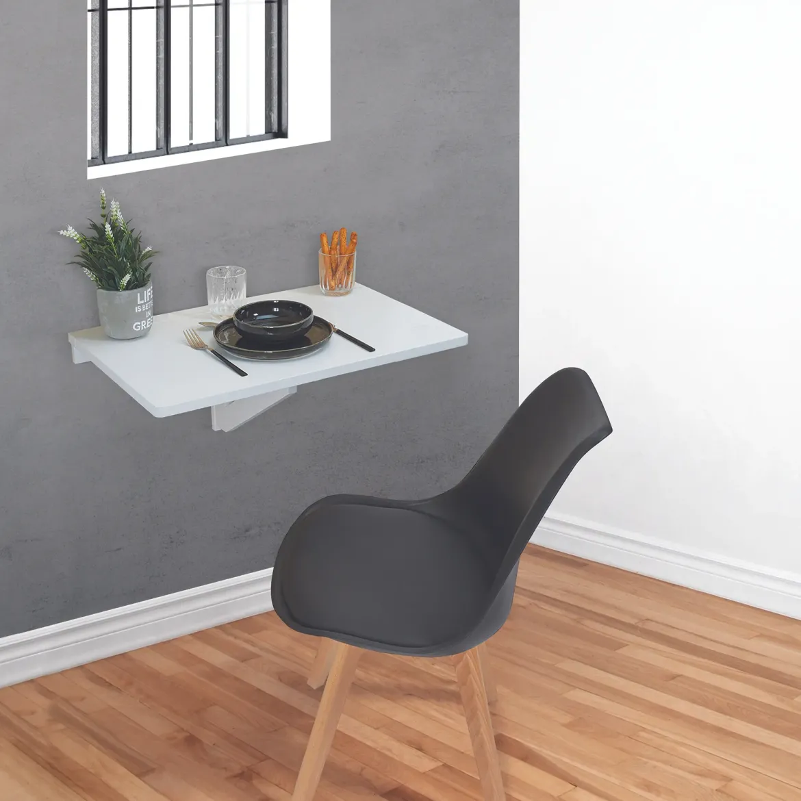 TABLE MURALE PLIANTE BLANC MILA