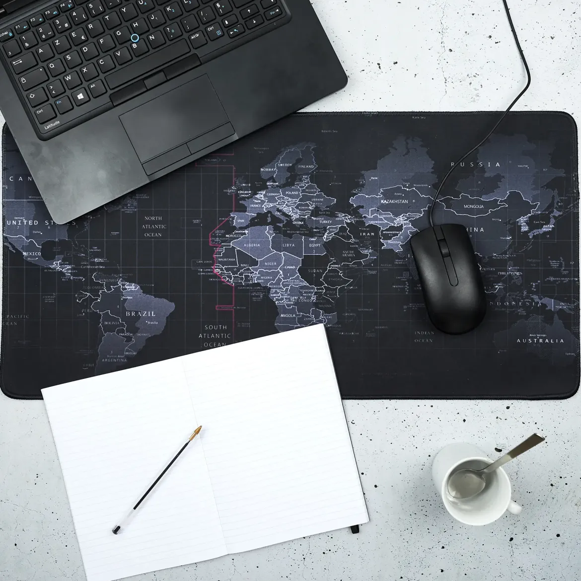 TAPIS DE SOURIS XL MAPPEMONDE 60X30CM