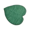 TAPIS FEUILLE MONSTERA BI MATIERE VERT 120X110CM