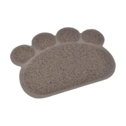 TAPIS FORME PATTE D.40X30CM TAUPE