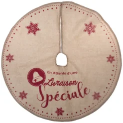 TAPIS SAPIN JUTE IMPRIME D.90CM