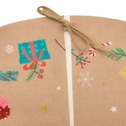 TAPIS SAPIN PERE NOEL JUTE D.90CM