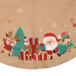 TAPIS SAPIN PERE NOEL JUTE D.90CM
