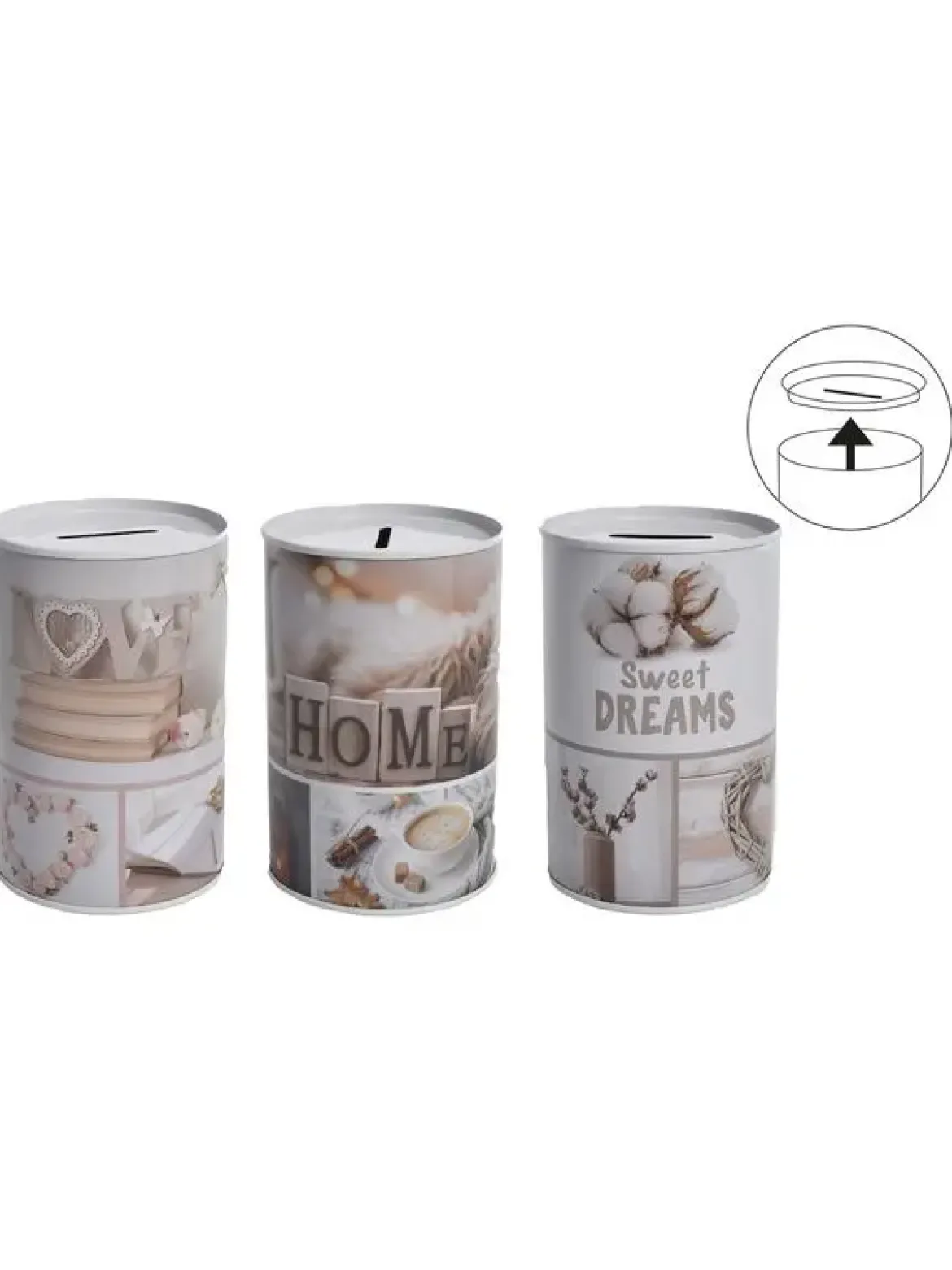 TIRELIRE DESIGN CHARME 8X12.7CM