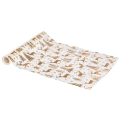 TISSU FORET BLANC OR 28X300CM