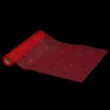 TISSU TULLE PAILLETTE HOLOGRAPHIQUE ROUGE 28X500CM