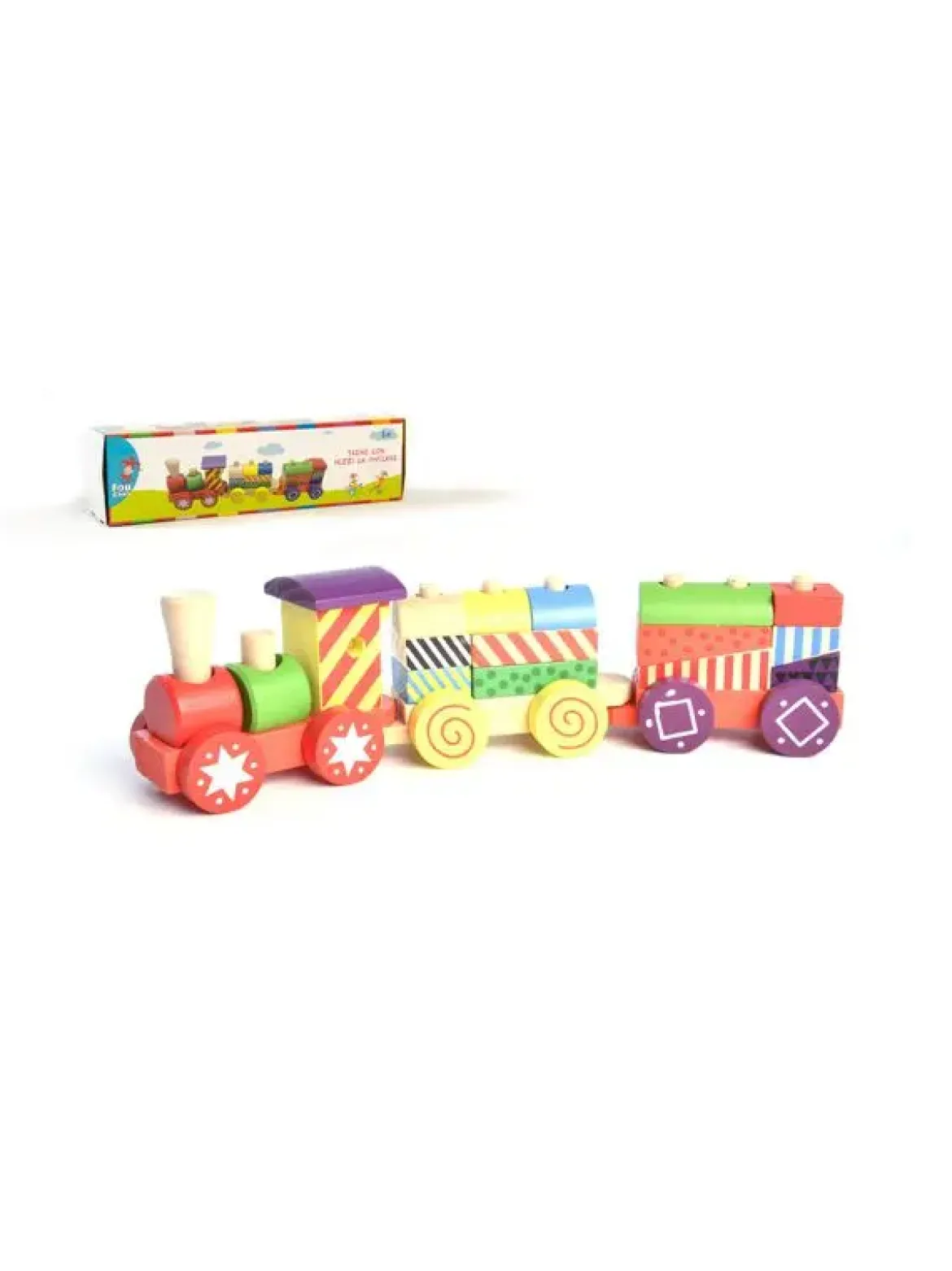 TRAIN AVEC PIECES A EMPILER
