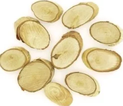 TRANCHES DE BOIS OVALES 4CM A 6.5CM X10 PIECES
