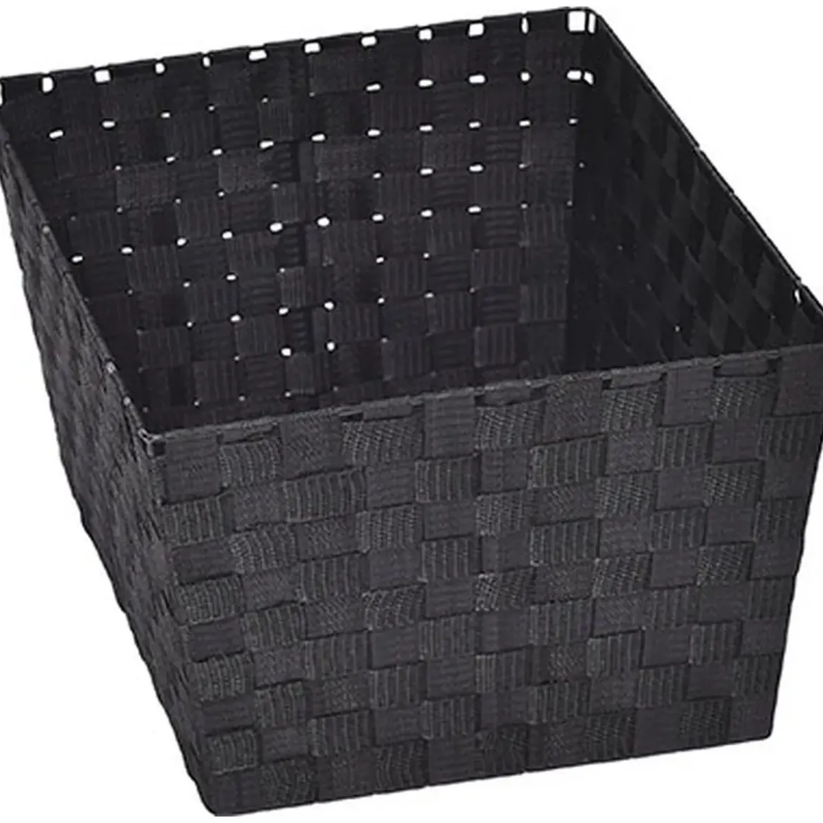 TRES GRANDE PANIERE DRESSING EVASEE EN POLYESTER NOIR