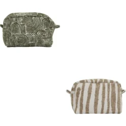 TROUSSE VERTE TAUPE D.21X8X15CM