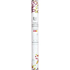 TUBE A CONFETTIS ET SERPENTINS 50CM