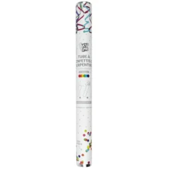 TUBE A CONFETTIS ET SERPENTINS 50CM