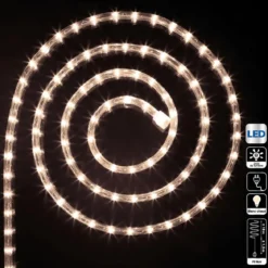 TUBE ELECTRIQUE EXTERIEUR A LED 18M BLANC CHAUD