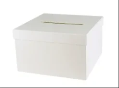 URNE CARREE CARTON BLANC 24.5X24.5X15CM
