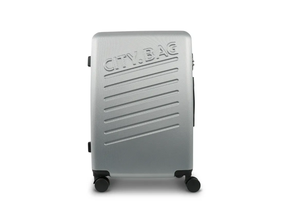VALISE CITY BAG SYDNEY COLORIS ARGENTE 41X60X25CM