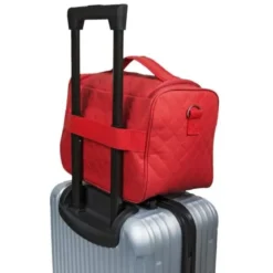 VANITYS TEXTILE MULTIPOCHES ZIPPEES ROUGE MM 21X31X25 CM