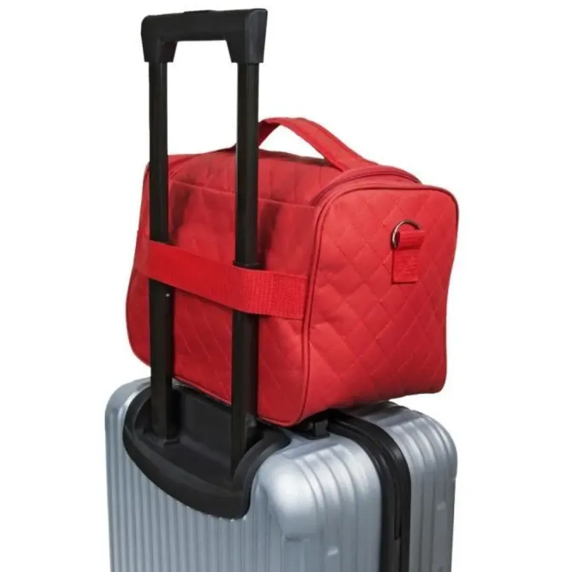VANITYS TEXTILE MULTIPOCHES ZIPPEES ROUGE PM 14X27X20 CM
