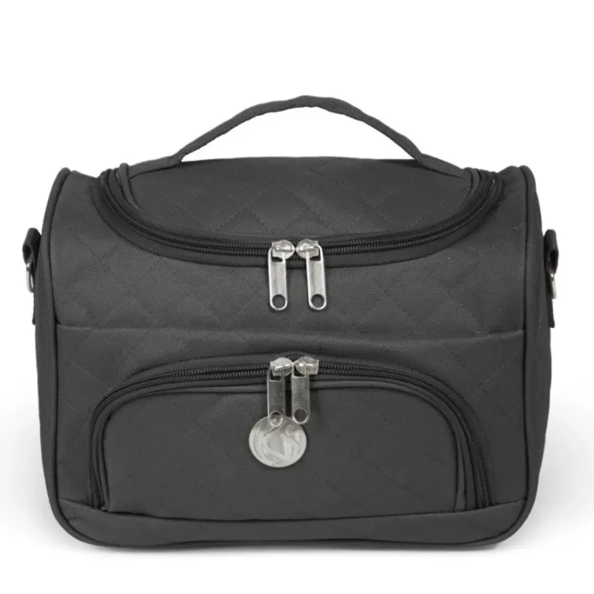 VANITYS TEXTILE MULTIPOCHES ZIPPEES NOIR PM 14X27X20 CM