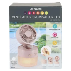 VENTILATEUR BRUMISATEUR USB LED ORIENTABLE