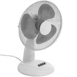 VENTILATEUR DE TABLE DIA30CM BLANC