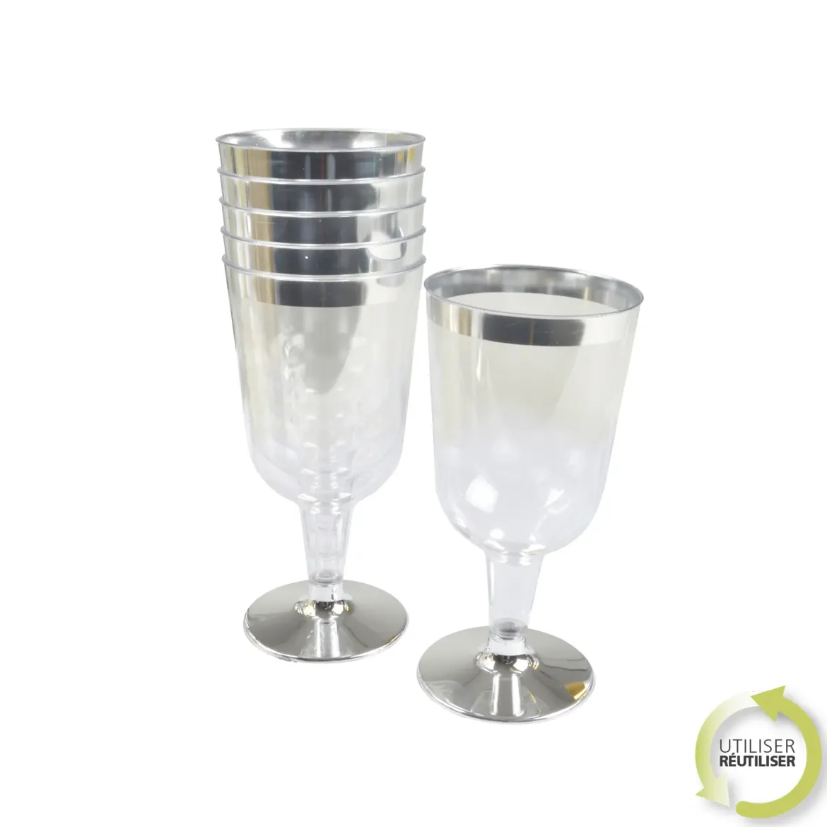 VERRE A VIN 18CL ARGENT X6 PIECES