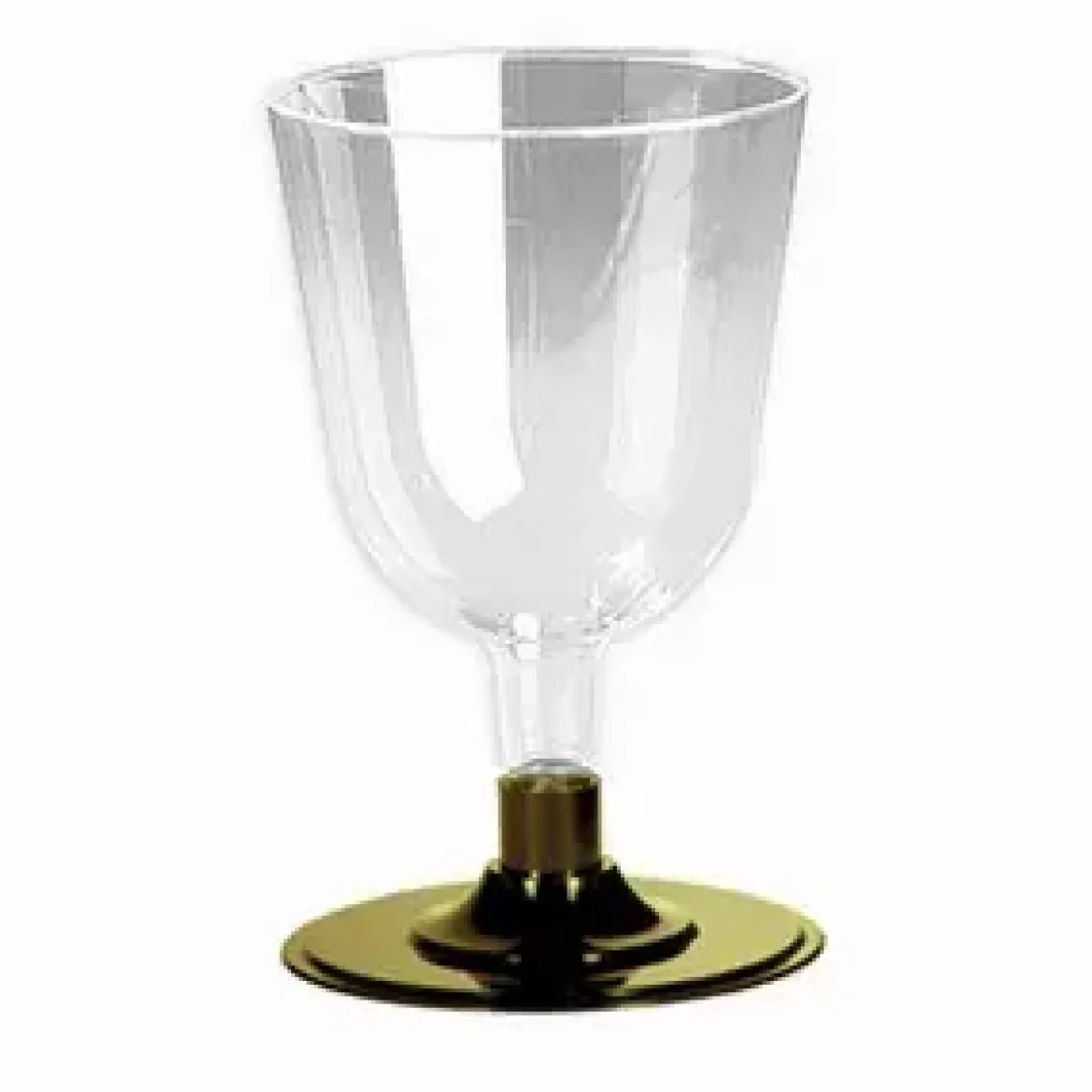 VERRES A VIN SOCLE DORE 15CL X8 PCS REUTILISABLE