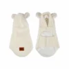 VESTE EFFET LAINE BOUCLEE CAPUCHE WOOLY TAILLE S 30CM ECRU
