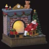 VILLAGE DE NOEL CHEMINEE DU PERE NOEL FEU 18 LEDS