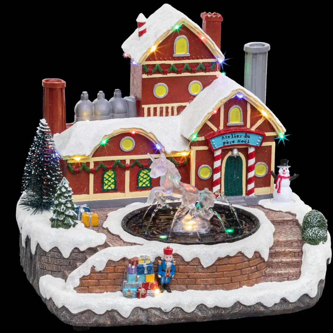 VILLAGE DE NOEL FONTAINE PAIN EPICE SUR SECTEUR 28 LEDS