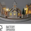 VILLAGE LUMINEUX BOIS CERCLE LED L.20CM