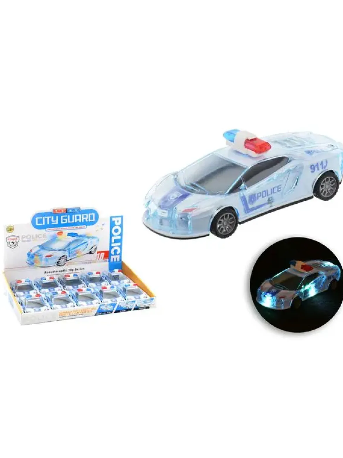 VOITURE DE POLICE 16CM RETRO FRICTION