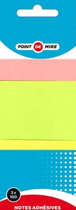 3X100 NOTES REPOSITIONNABLES 51X38MM FLUOS