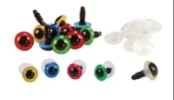YEUX MOBILES A PIQUER CLIPS DE SECURITE 0.5CM X16 PIECES